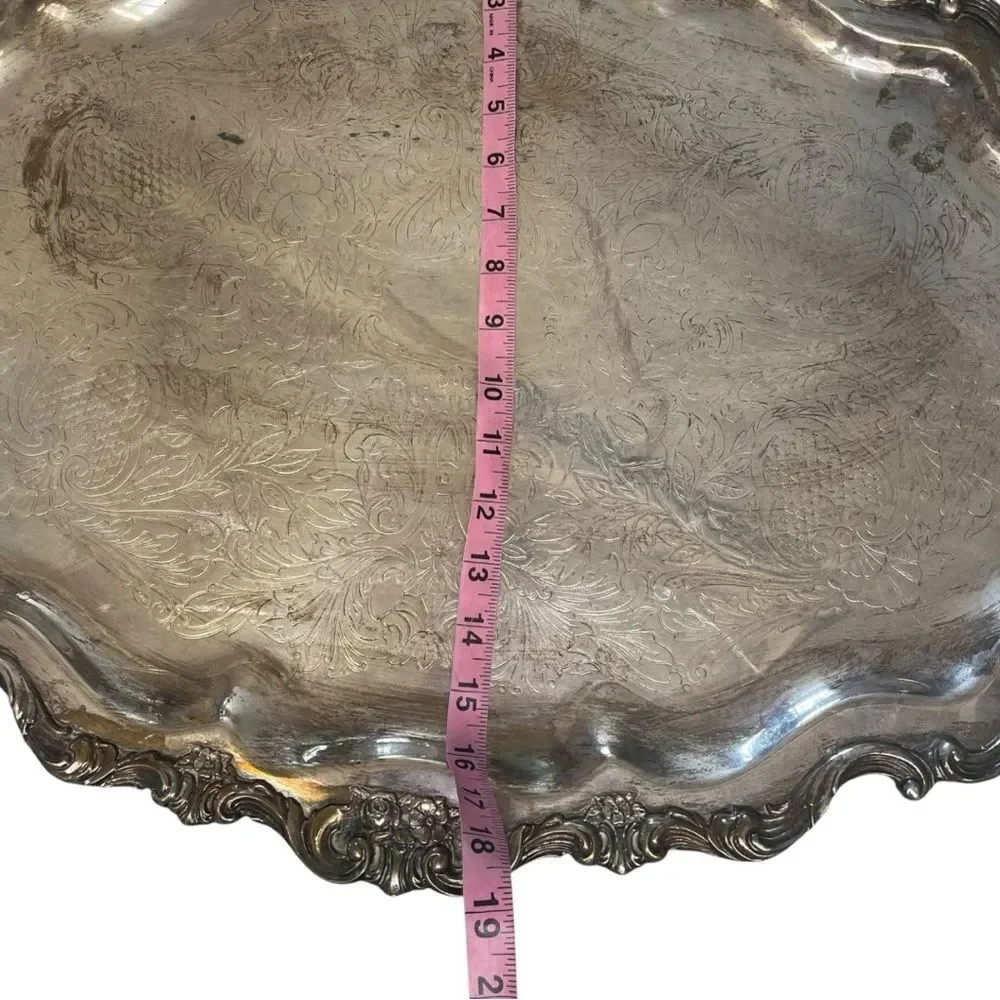 Vintage Wallace Baroque Footed Large Serving Tray 1200F
